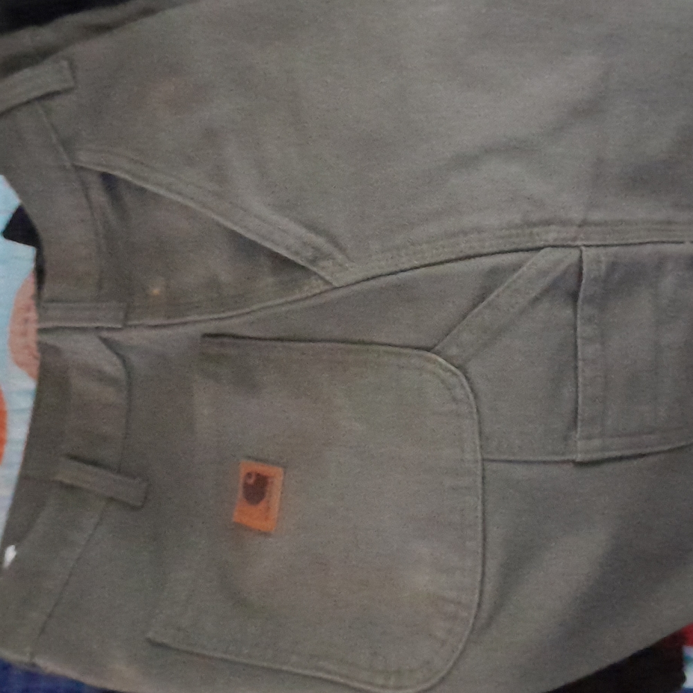 Carhartt work pants never worn still has creases very nice green